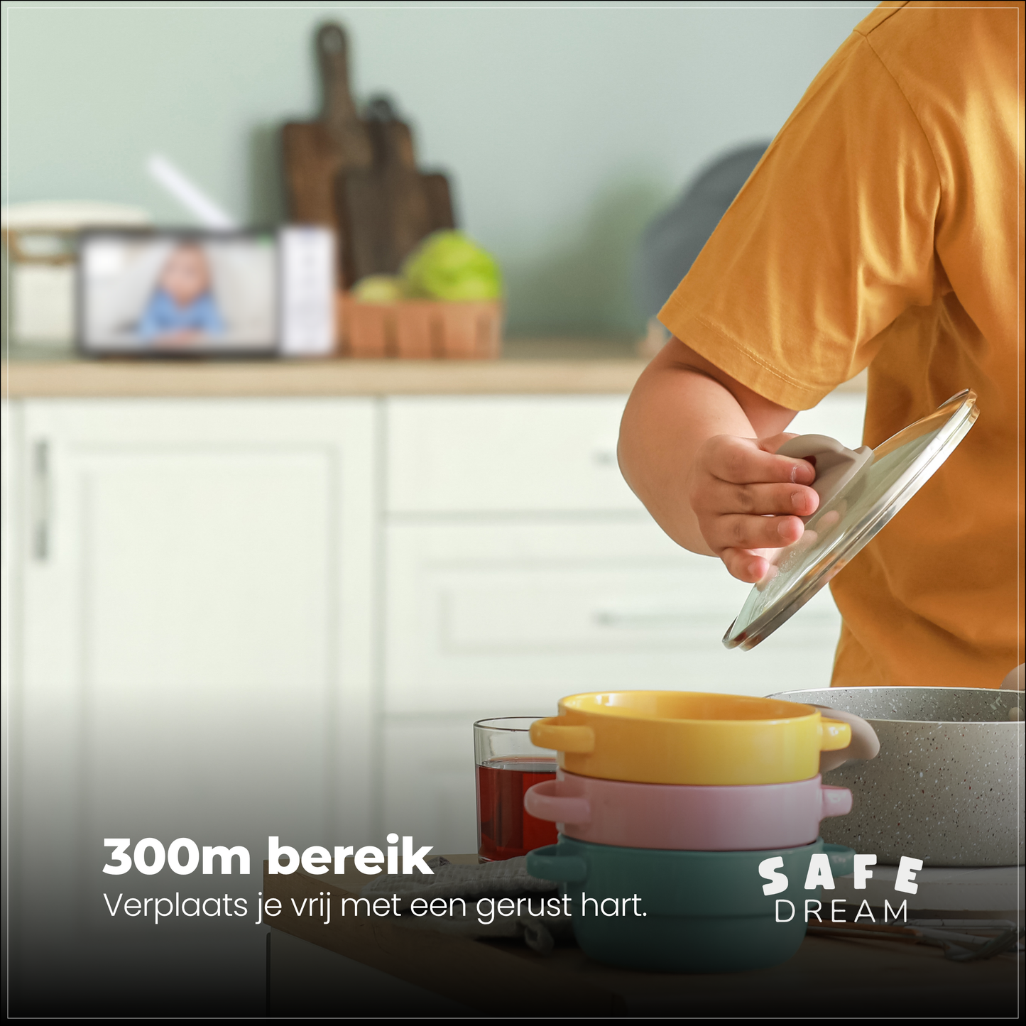 SafeDream - 355 babyfoon met camera - Nachtzicht & Zoom - Tot 30u Batterij