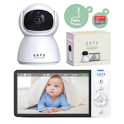 SafeDream - 355 babyfoon met camera - Nachtzicht & Zoom - Tot 30u Batterij